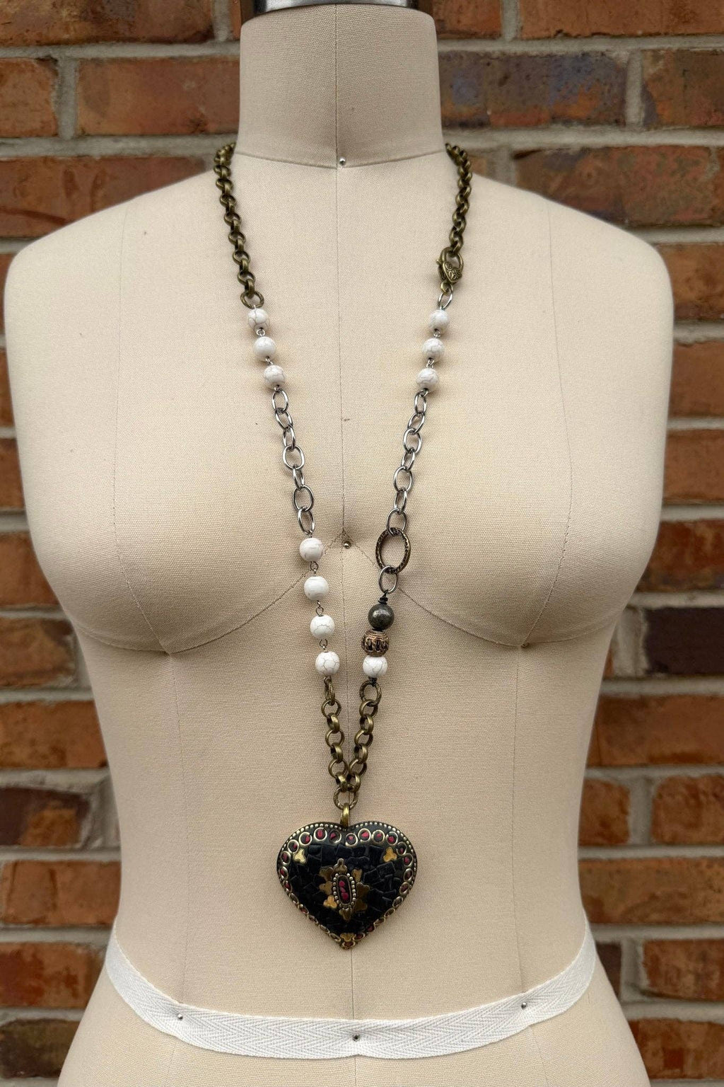 Boho Wanderlust Boutique - Mosaic Long Drop Statement Necklace