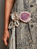 POL Adjustable Double Rose Tie Belt – Floral Boho Waist Cinch Accessory | Boutique Styling Essential
