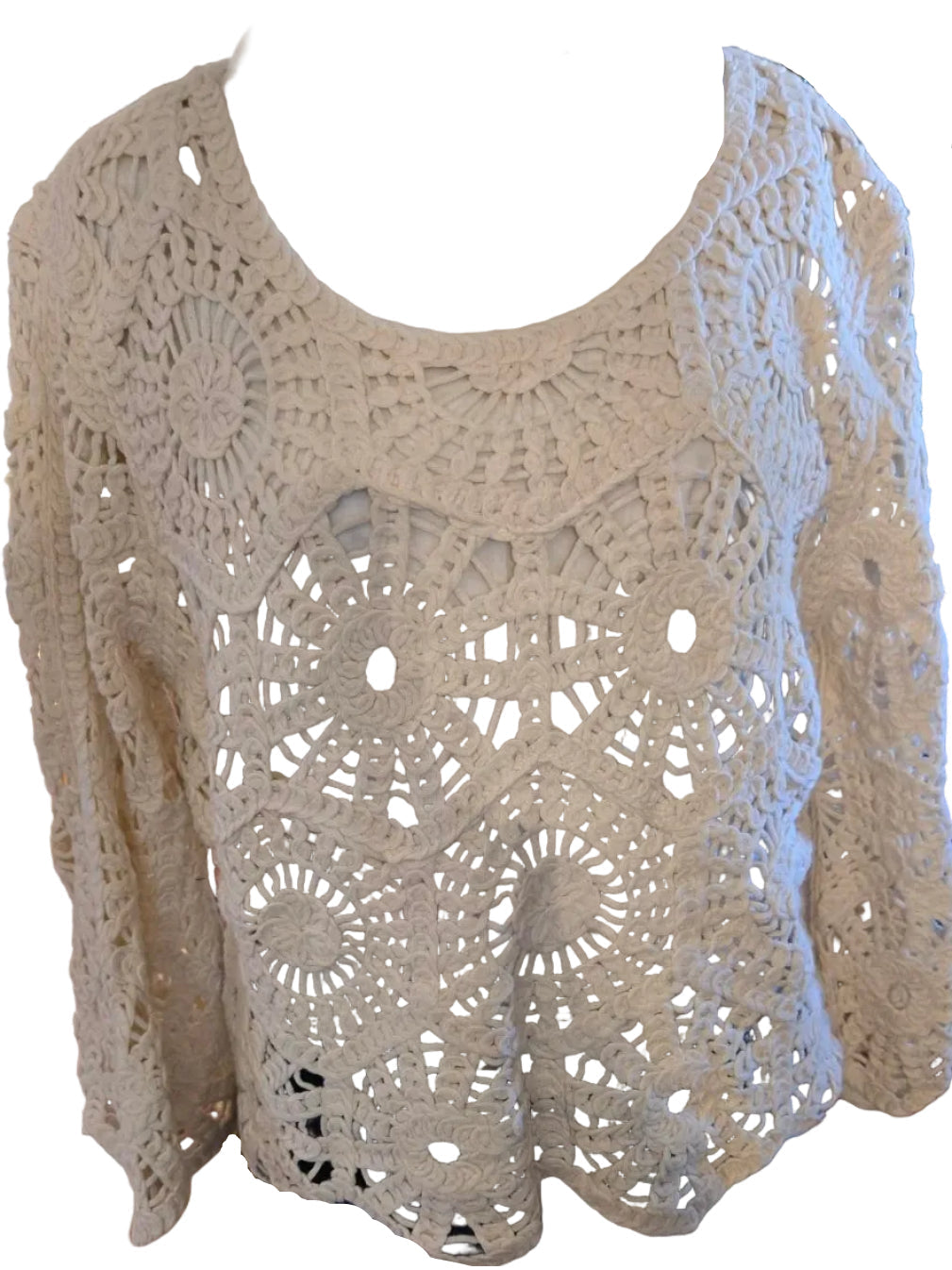Crochet Lace Top – Midnight Bloom