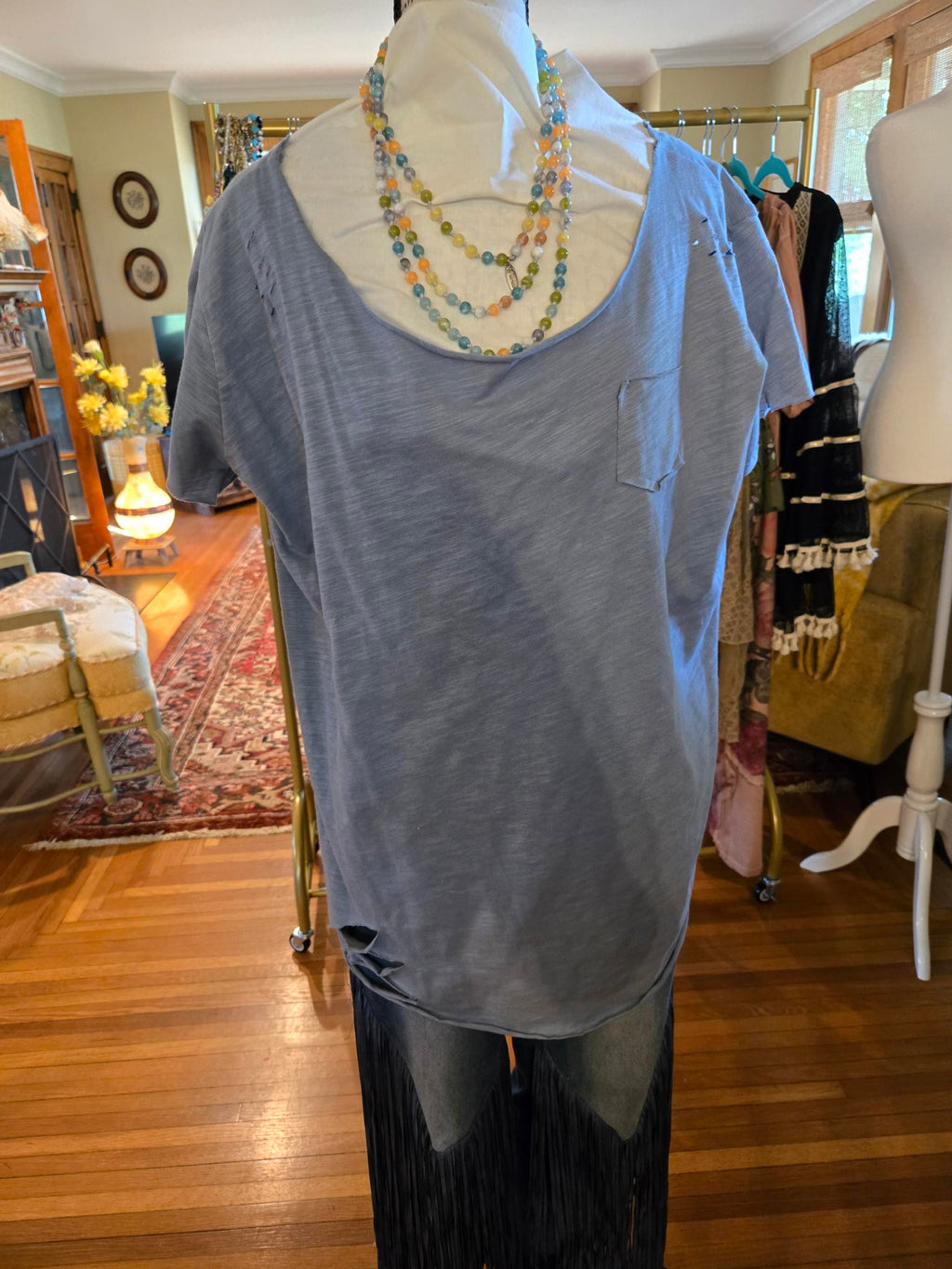 Tattered Ripped Tee - Multiple colors /sizes