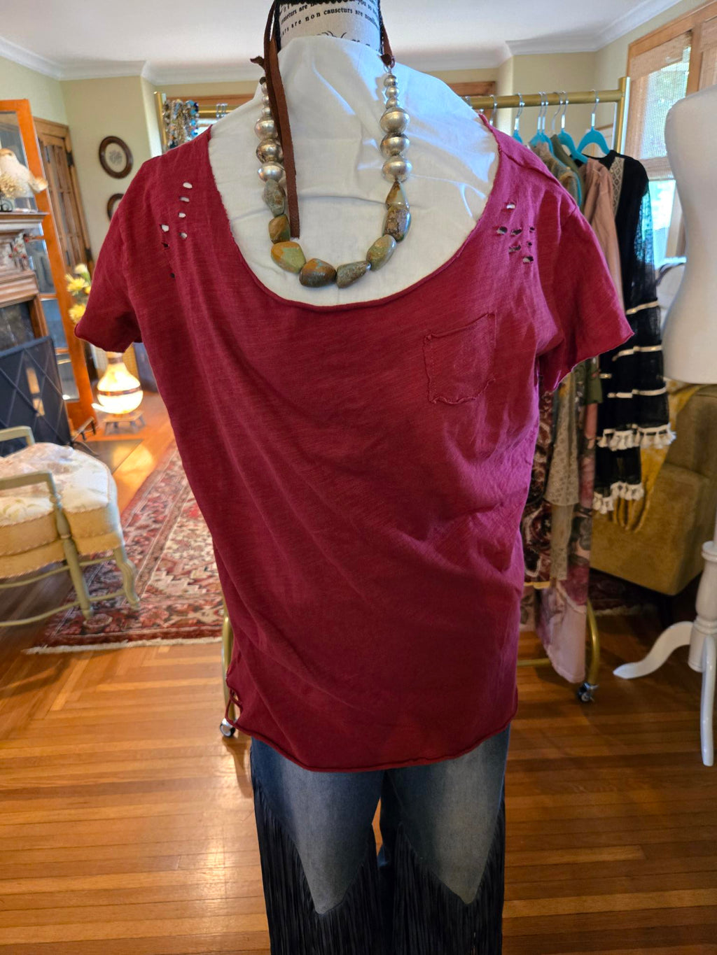 Tattered Ripped Tee - Multiple colors /sizes
