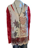 Fortune Teller Tank – Star & Heart Lace Mix