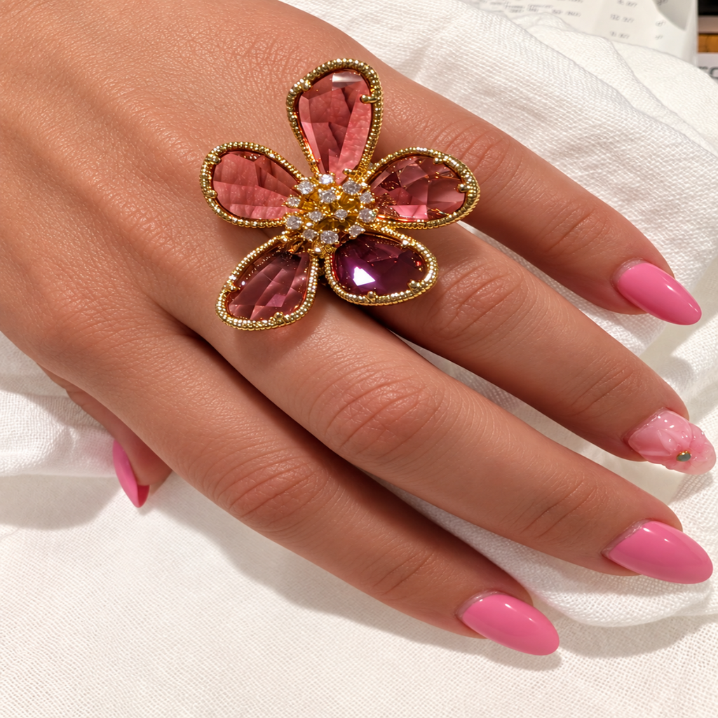 Goli Flower Ring-Boho Boutique Rings