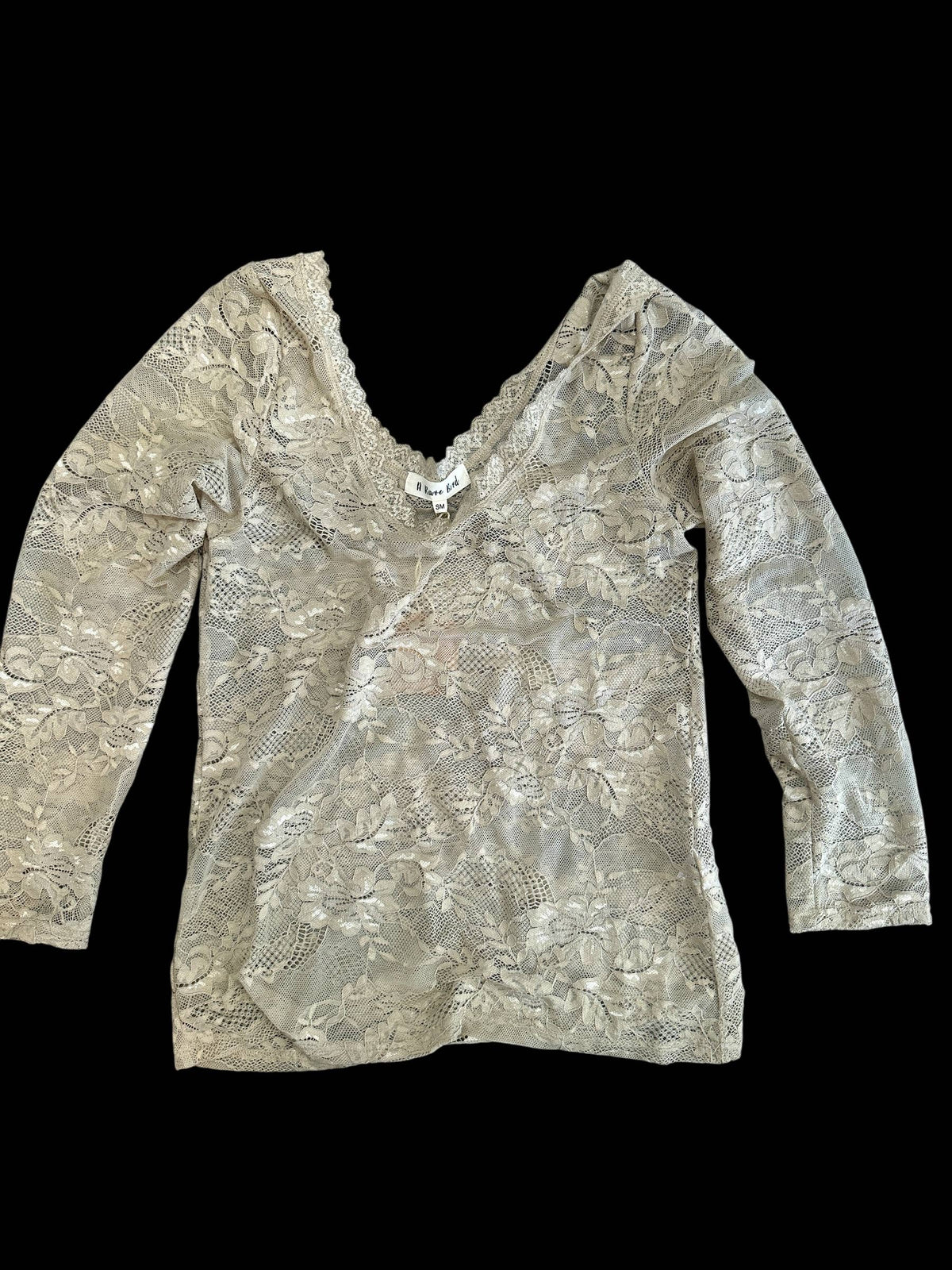 A Rare Bird Pink Lace Vintage Layer Shirt