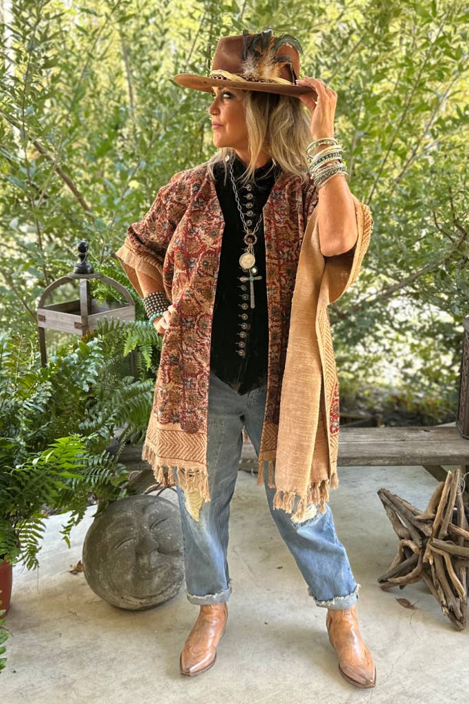 Fall Breeze Kimono– Bohemian Open Front Layering Cardigan | Boho Boutique Clothing