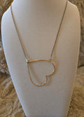 Heart Necklace – Hammered Gold Edition