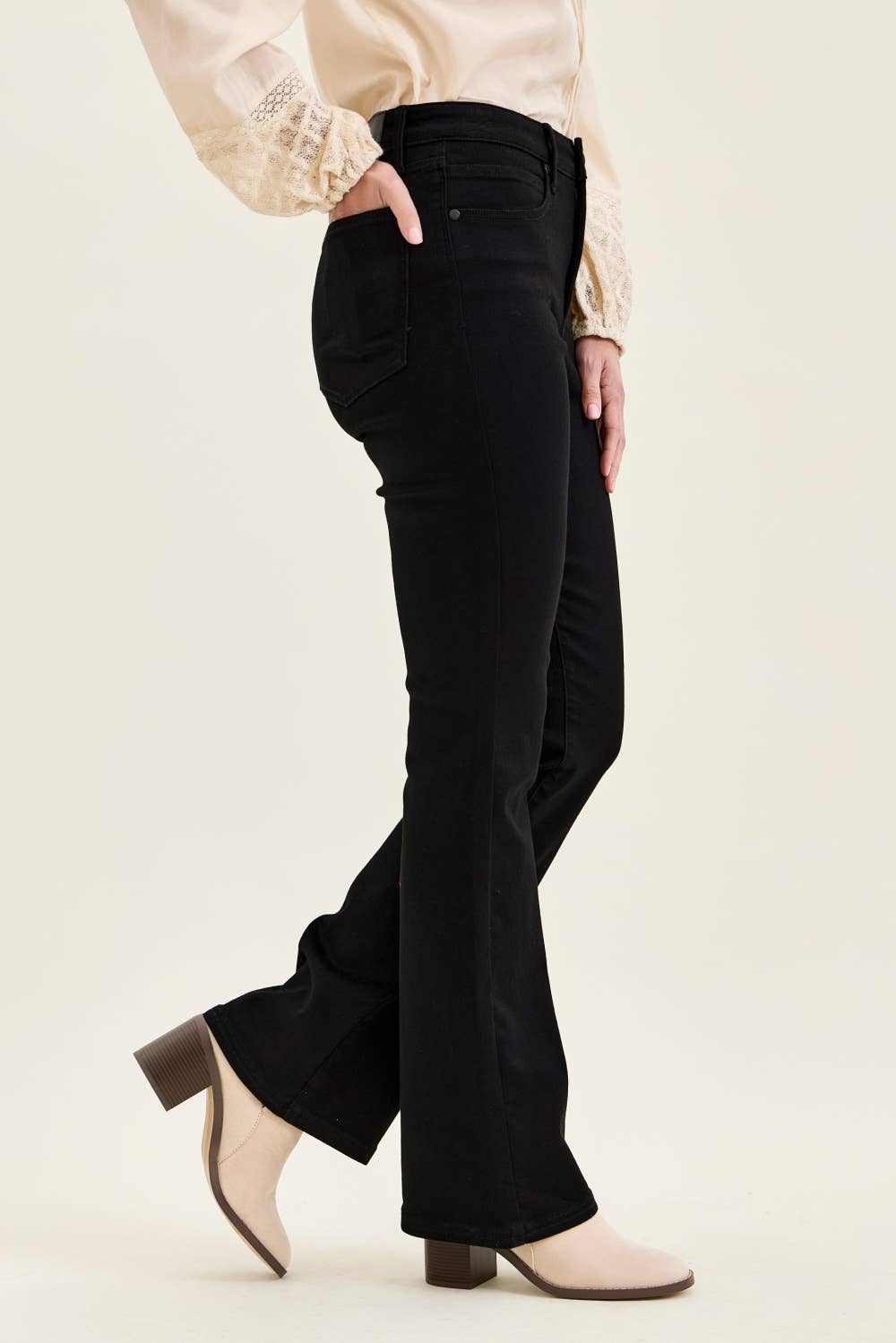 Judy Blue High‑Waisted Bootcut Pants – Dark Stretch Denim | Boho Boutique Clothing
