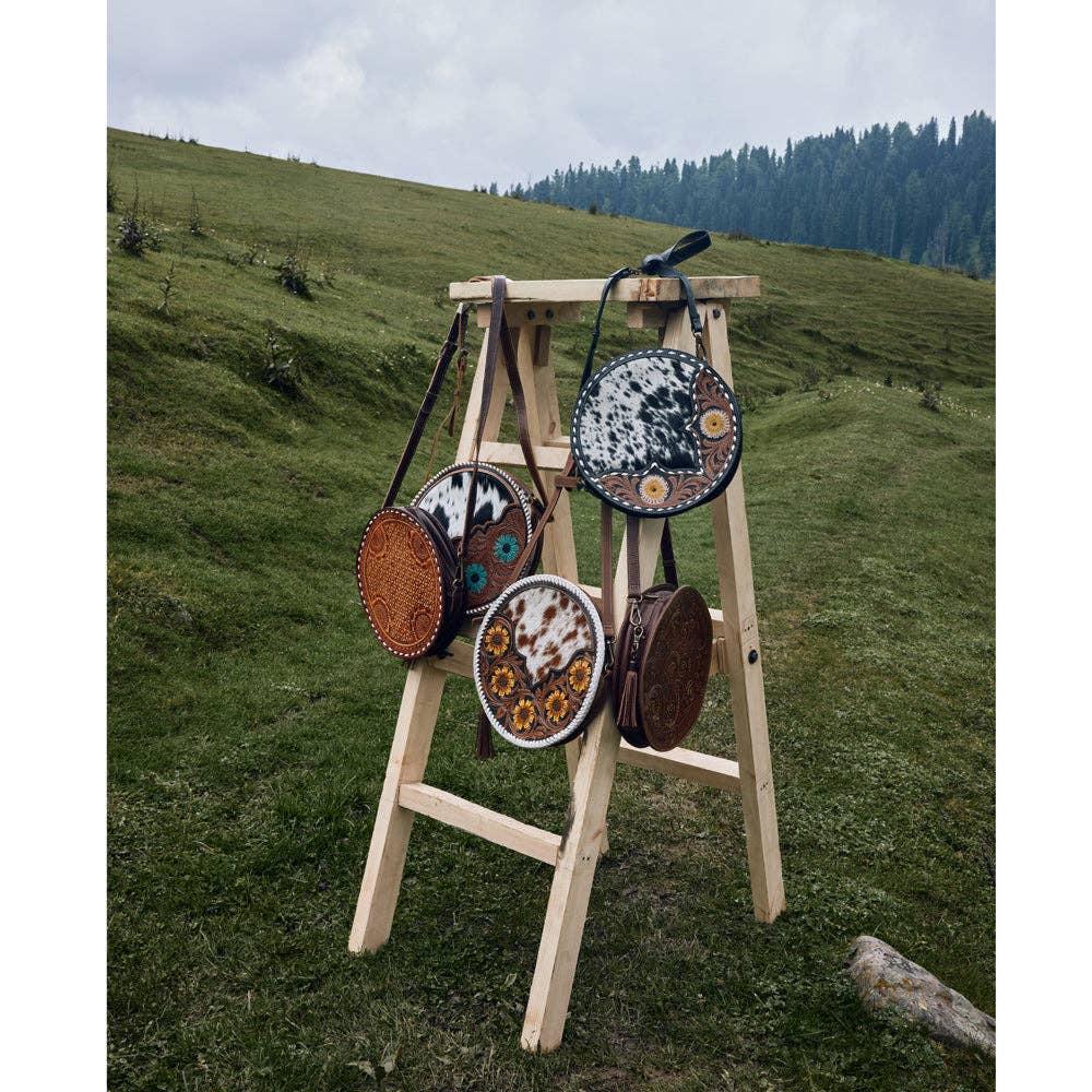 Myra Bag - FLAX BLOSSOM ROUND BAG