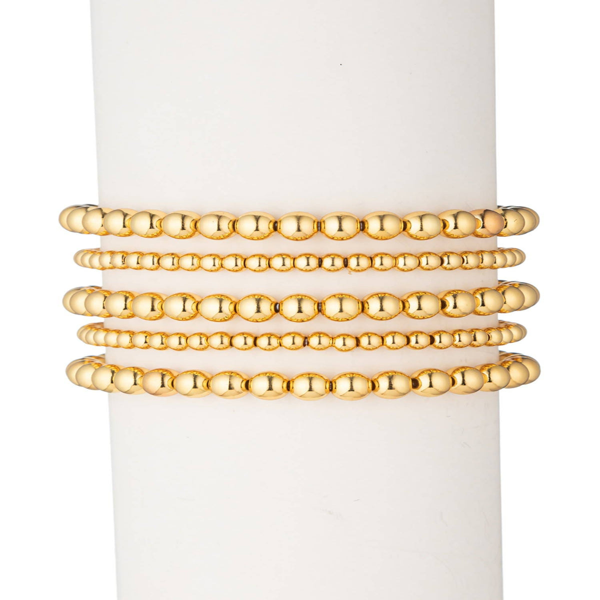 Emma Beaded Bracelet Set - Gold- Boho Boutique Bracelet