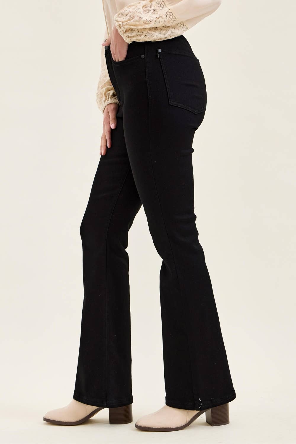 Judy Blue High‑Waisted Bootcut Pants – Dark Stretch Denim | Boho Boutique Clothing