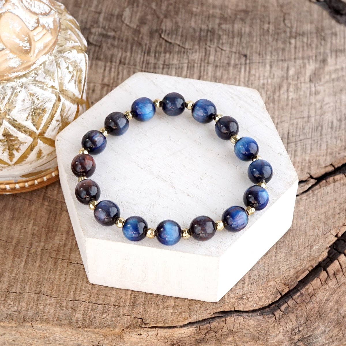 Acrylic Beaded Stretch Bracelet - Fall Glow Single - Three colors
