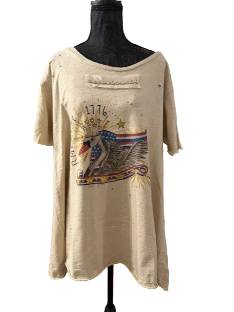 “Liberty 1776” Rag Tee – Americana Spirit