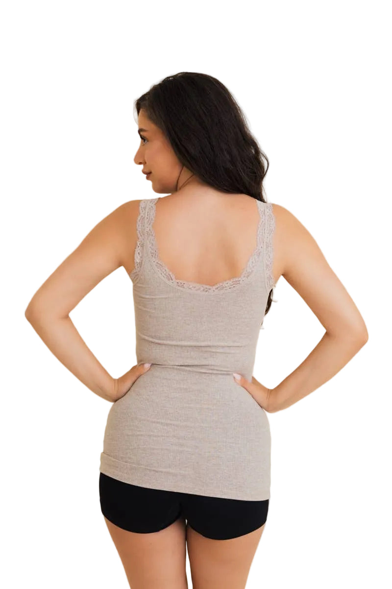 Leto Cotton Knit Tank – Black & Cream Two‑Tone Sleeveless Top | Boho Boutique Clothing