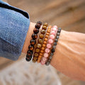 Acrylic Beaded Stretch Bracelet Set – Fall Canyon Mix