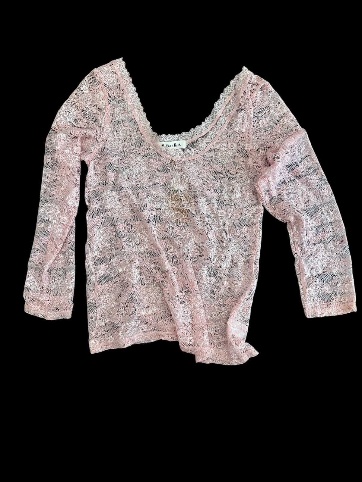 A Rare Bird Pink Lace Vintage Layer Shirt
