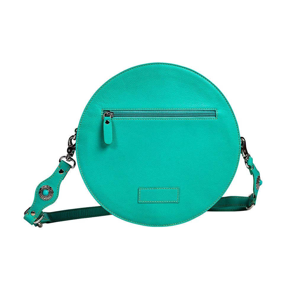 Myra Bag - Cimarron Bluff Hand-tooled Round Bag