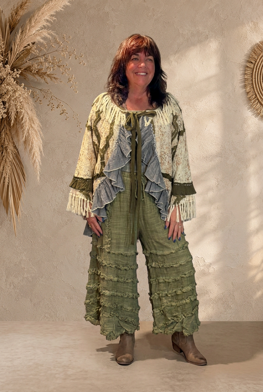 Wanderer's Keepsake Jacket-Crochet Fringe Jacket – Neutral Boho Open Front Cardigan | Boho Boutique Clothing