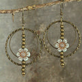 Picasso Wildflower Powder Blue Glass Bead Earrings-Boho Boutique Earrings