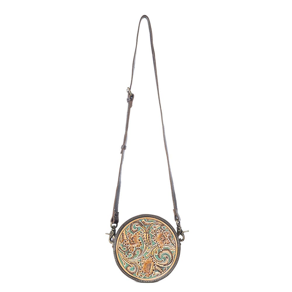 Myra Bag - Magnolia Lane Hand-Tooled Round Bag