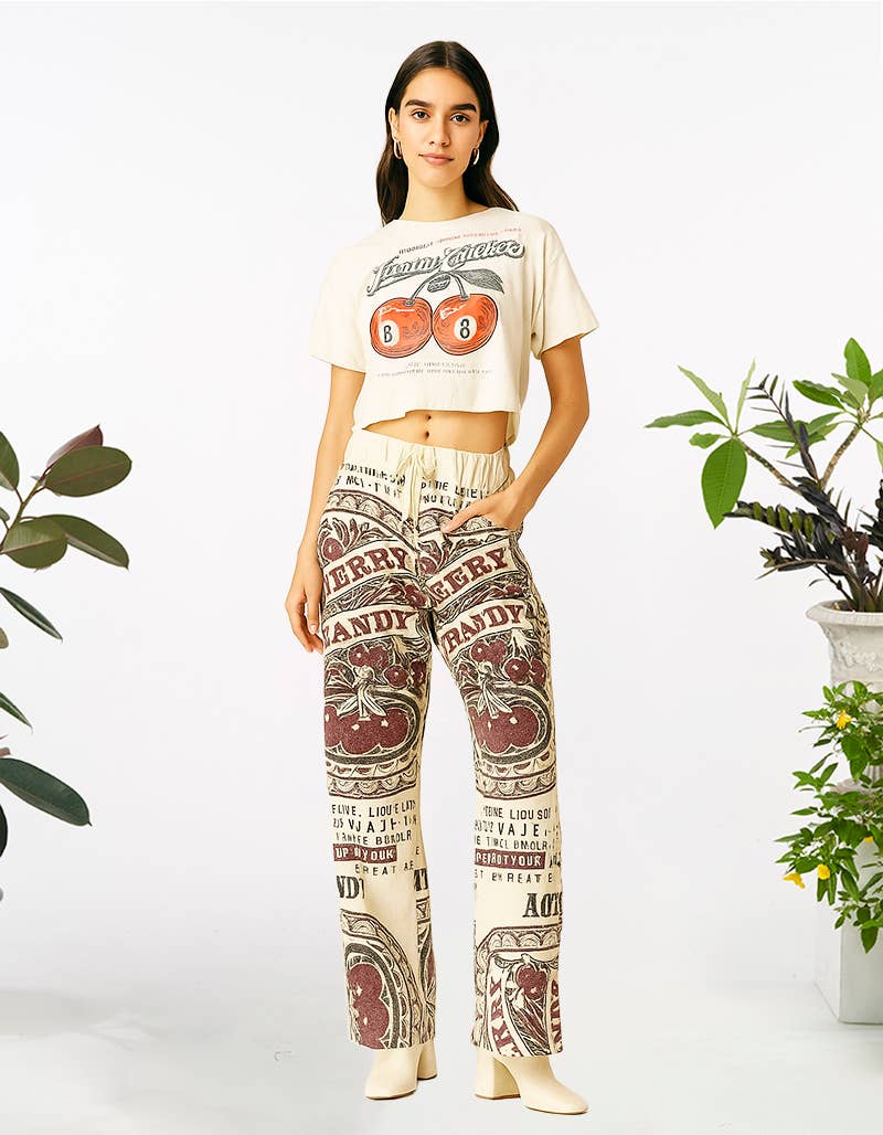 Kathmandu Imports Cotton Tiger Graphic Pants – Cross Territory Kalamansi | Boho Boutique Clothing