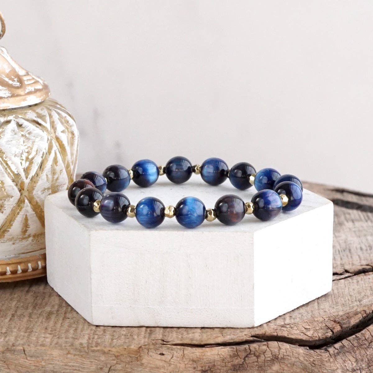 Acrylic Beaded Stretch Bracelet - Fall Glow Single - Three colors