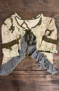 Wanderer's Keepsake Jacket-Crochet Fringe Jacket – Neutral Boho Open Front Cardigan | Boho Boutique Clothing