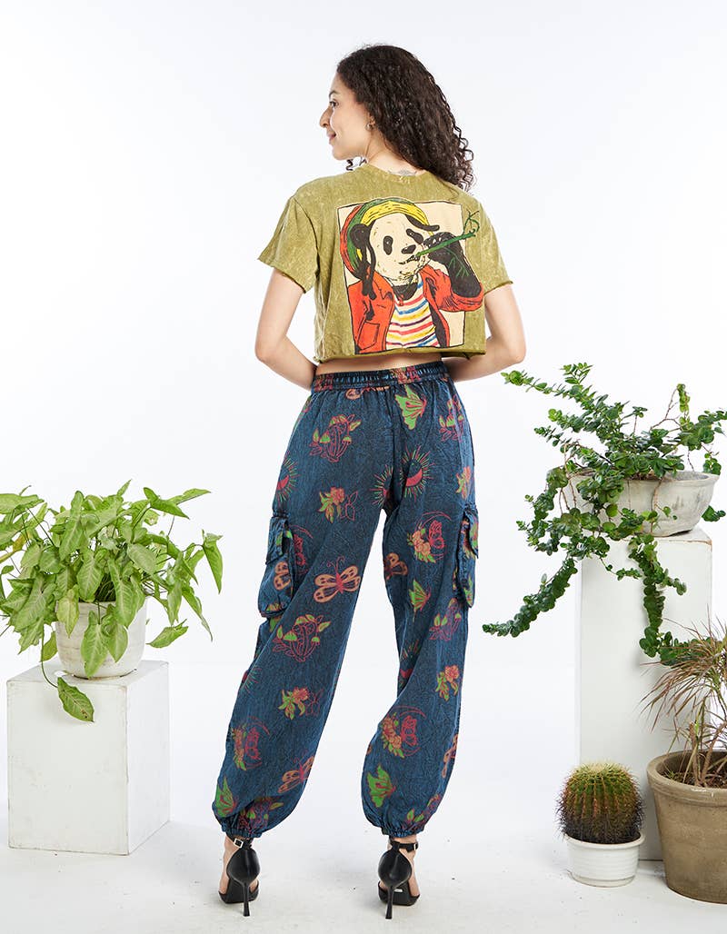 Kathmandu Imports Artisan Joggers – Himalayan Bloom-Boho Boutique Clothing