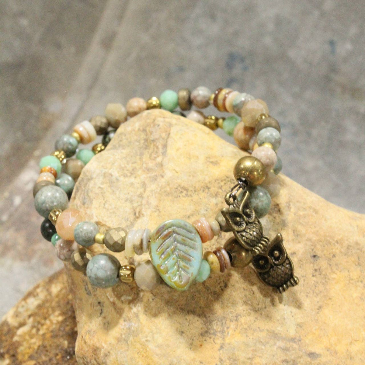 Spread Your Wings Owl Wrap Bracelet-Boho Boutique Earrings