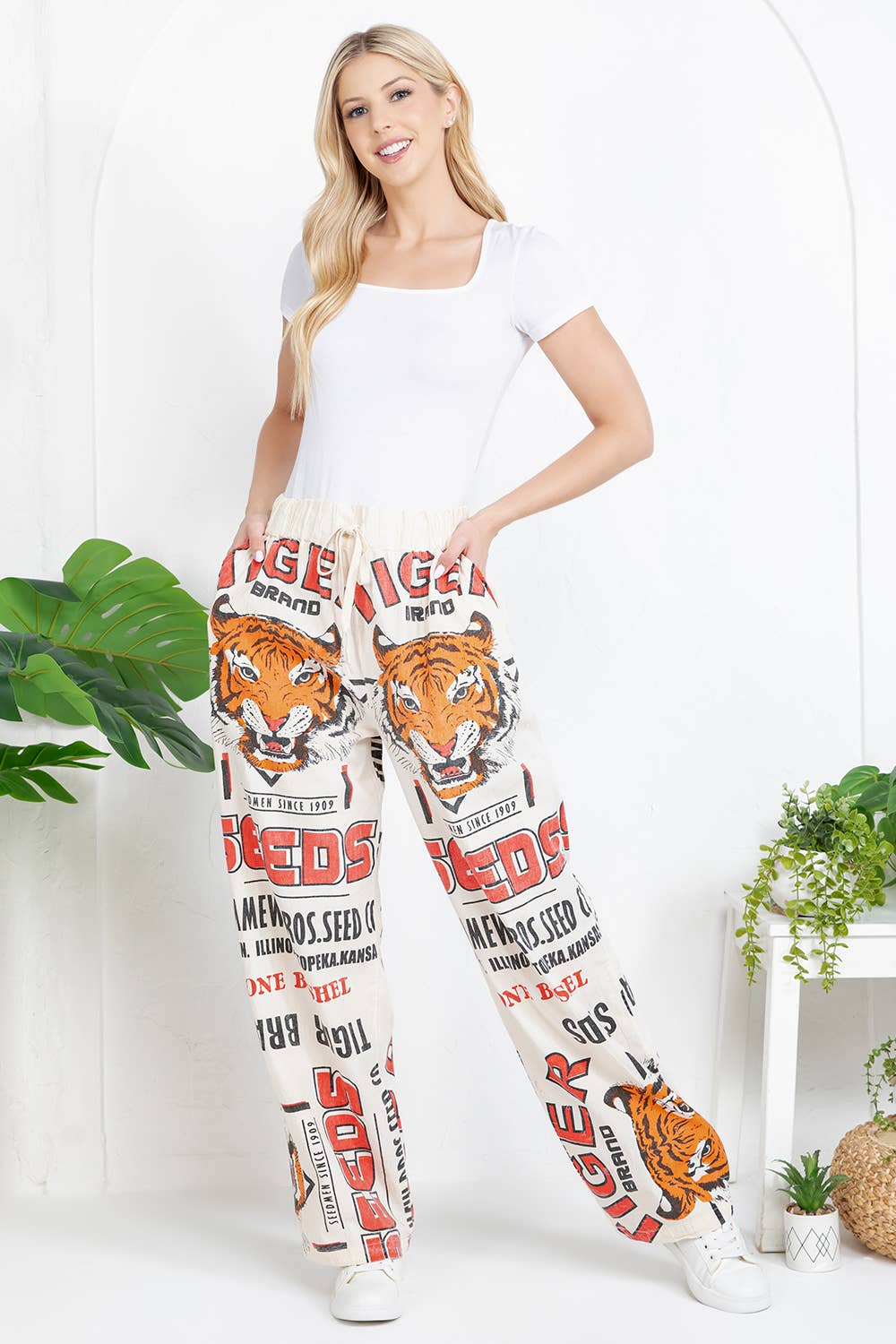 Kathmandu Imports Cotton Tiger Graphic Pants – Cross Territory Kalamansi | Boho Boutique Clothing
