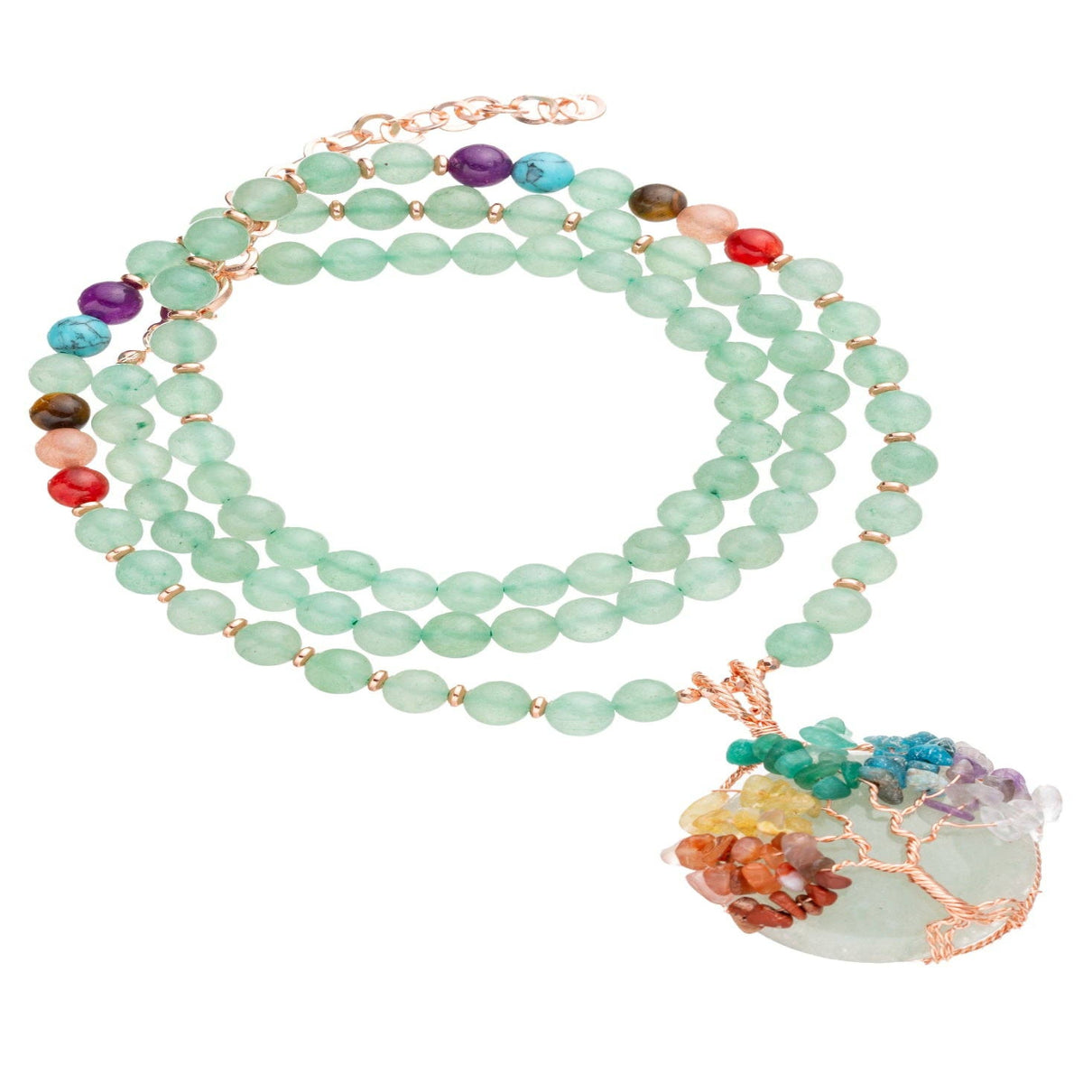 Tree of Life Natural Stone Necklace-Boho Boutique Necklace