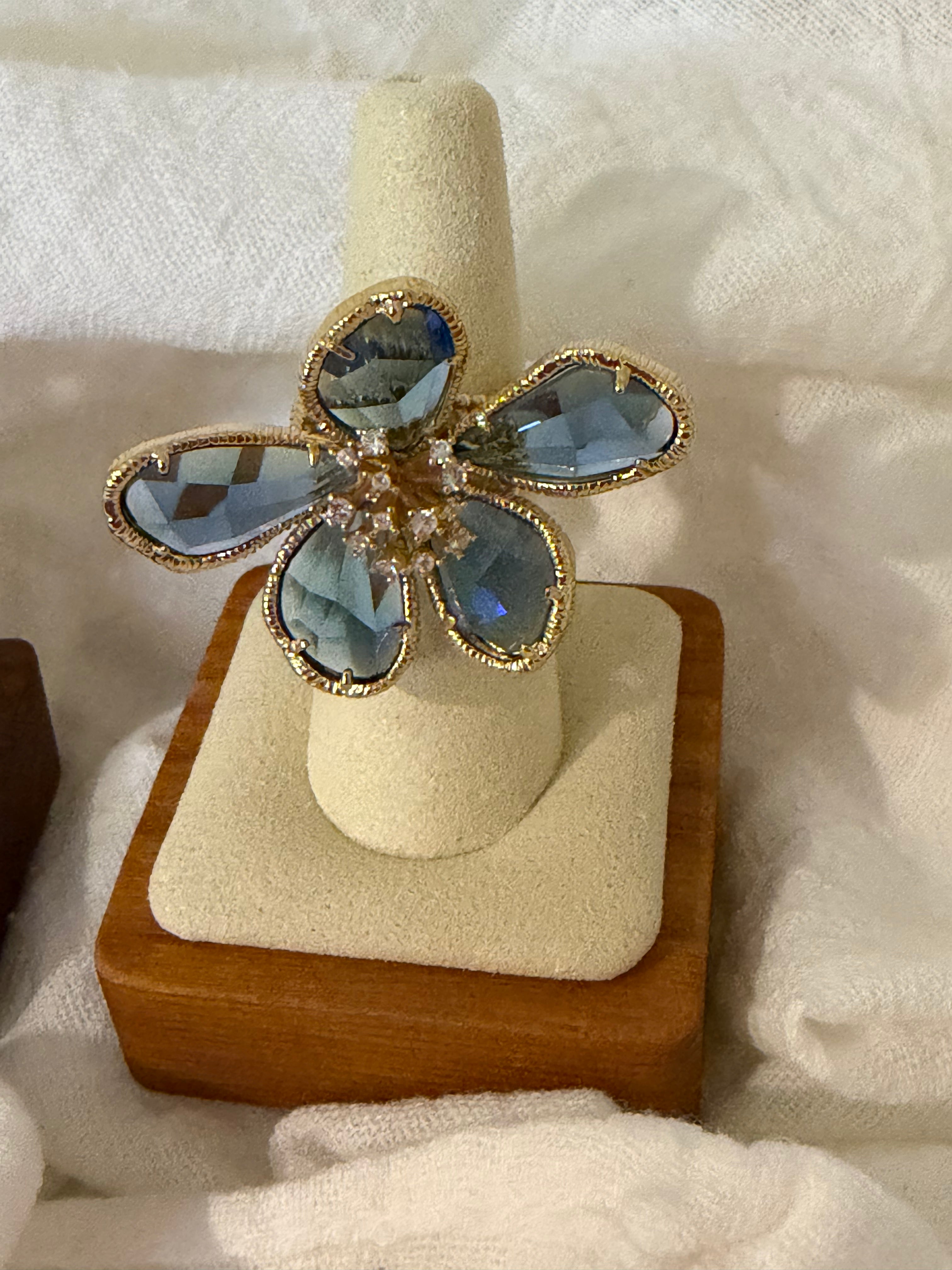Goli Flower Ring-Boho Boutique Rings
