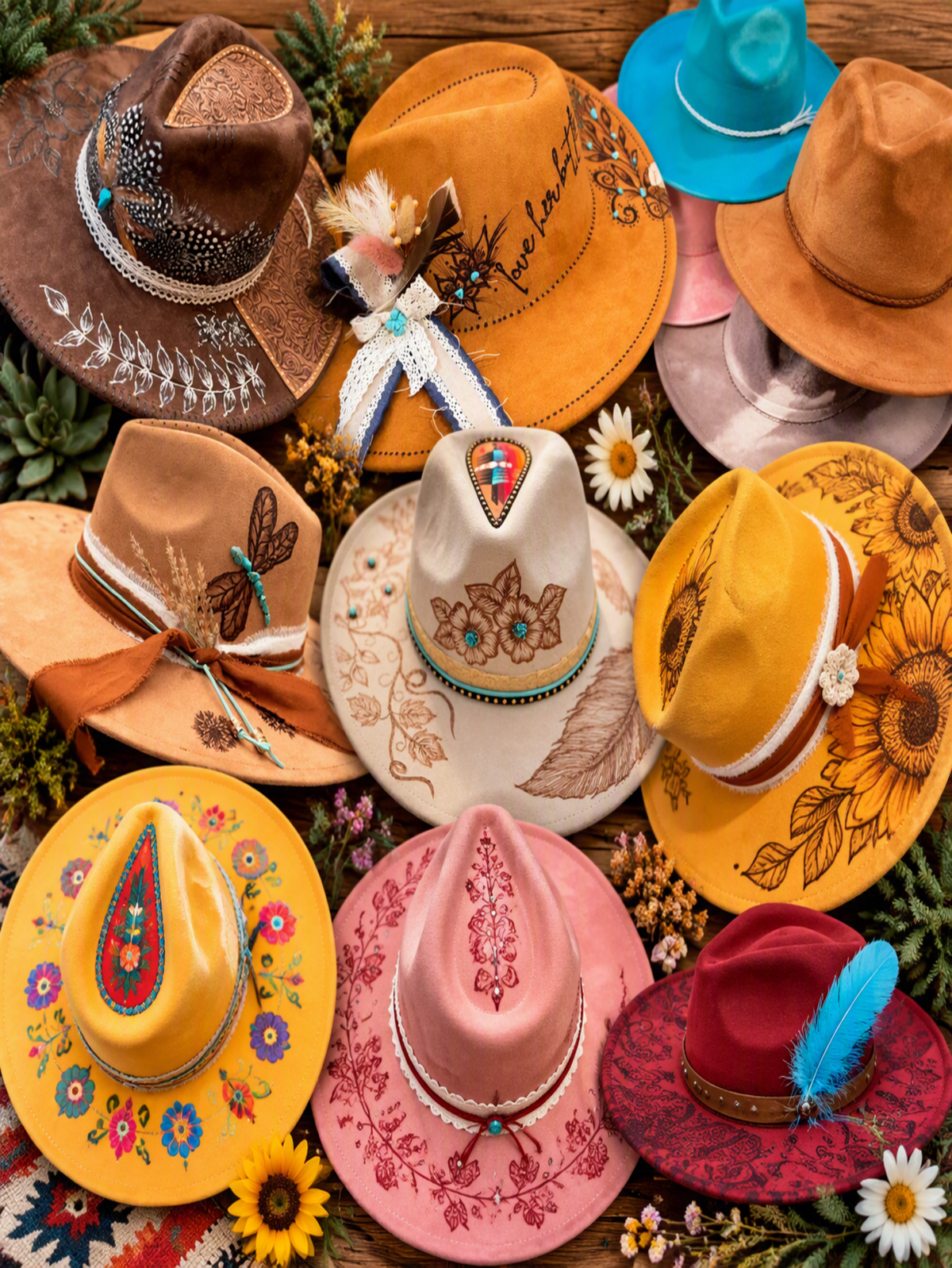 Create a Custom Hand-Burned Boho Rancher Hat
