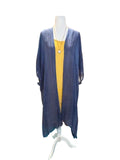 Midnight Drift Gauze Kimono — Boho Wrap