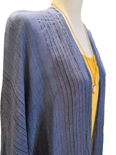 Midnight Drift Gauze Kimono — Boho Wrap