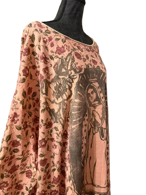 Floral Madonna T-Shirt Dress