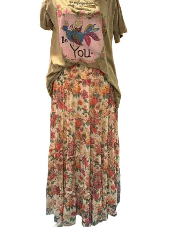 Vintage Floral Maxi Skirt – Garden Whispers