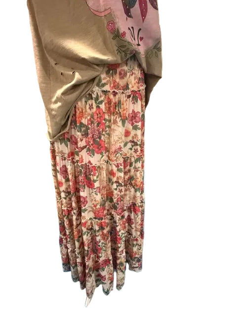 Vintage Floral Maxi Skirt – Garden Whispers