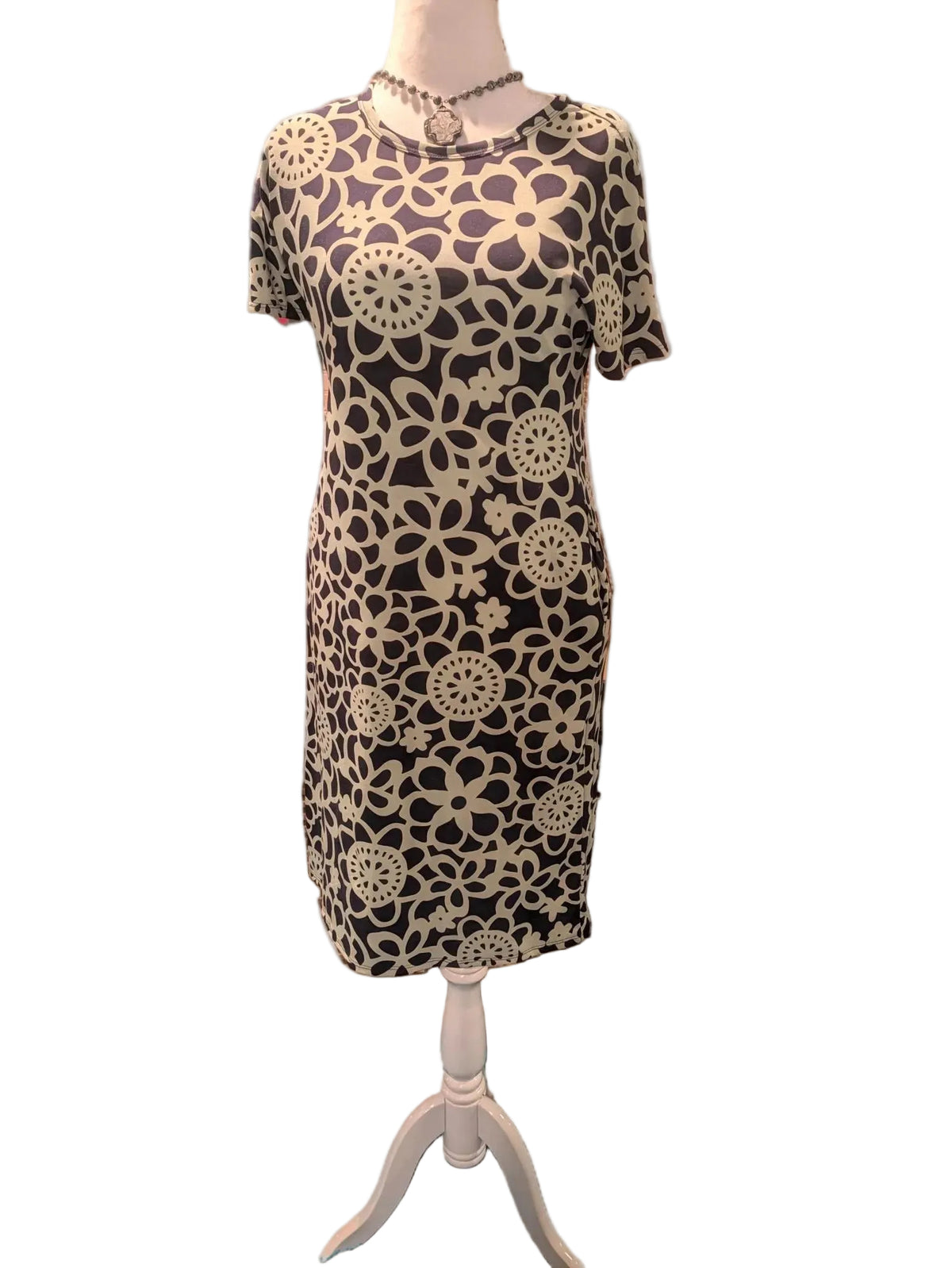 LuLaRoe Floral Lace Print Dress – Midnight Bloom