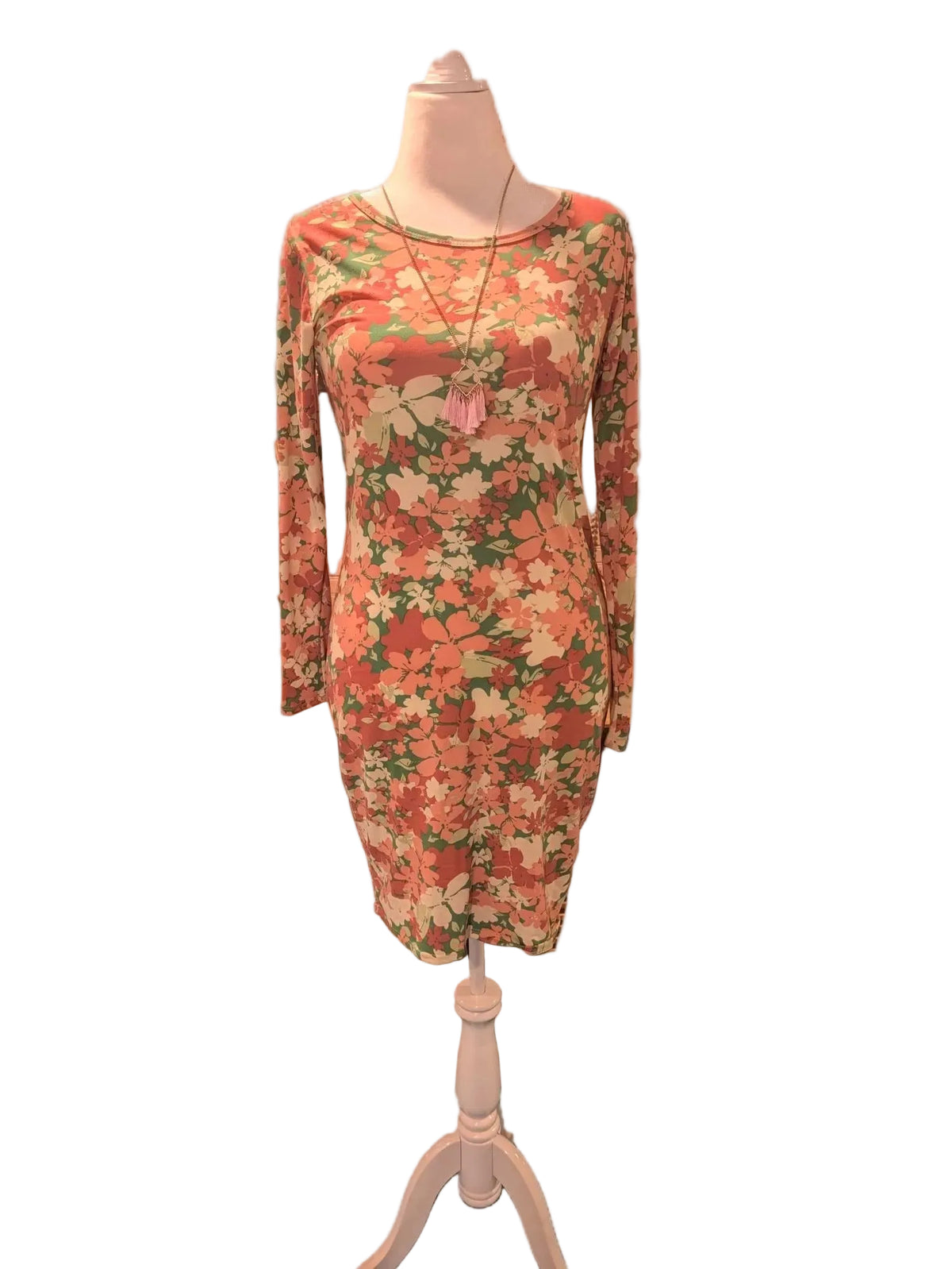 LuLaRoe Floral Midi Dress – Peach Blossom