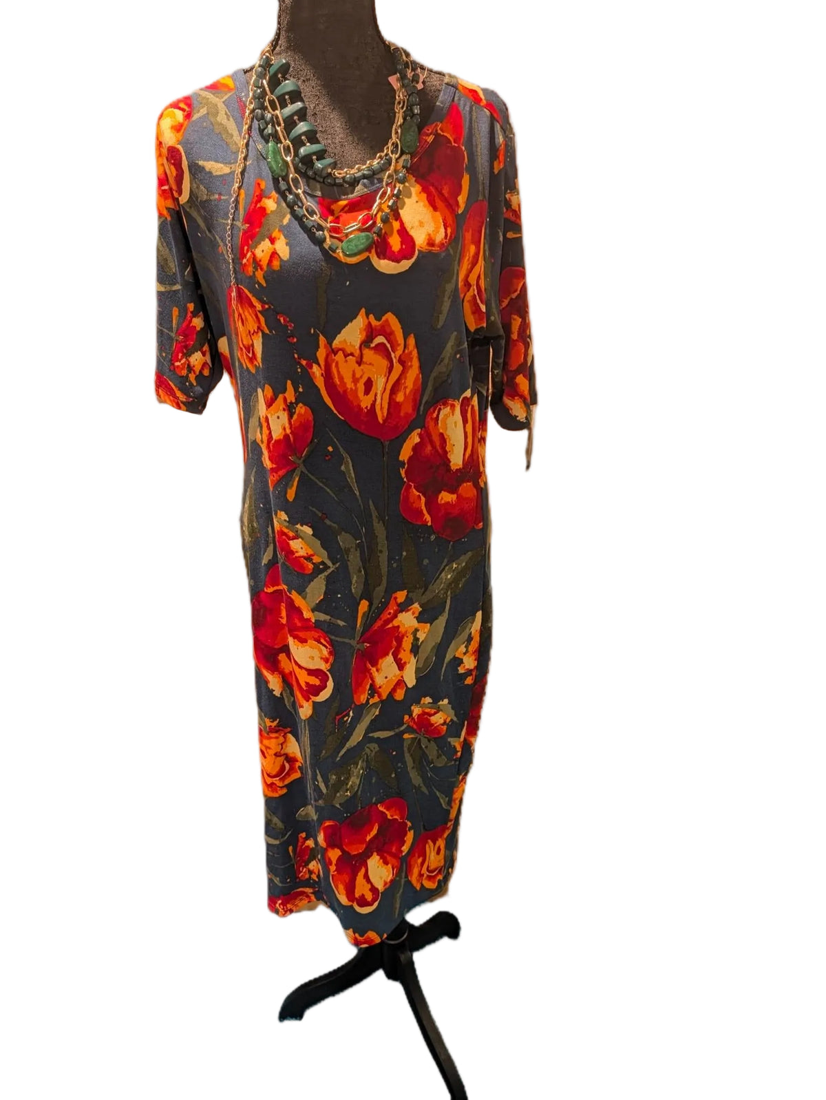 LuLaRoe Floral Midi Dress – Ember Bloom