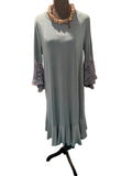 Lace Cuff Dress – Misty Sage