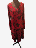 LuLaRoe Floral Swing Dress – Crimson Bloom