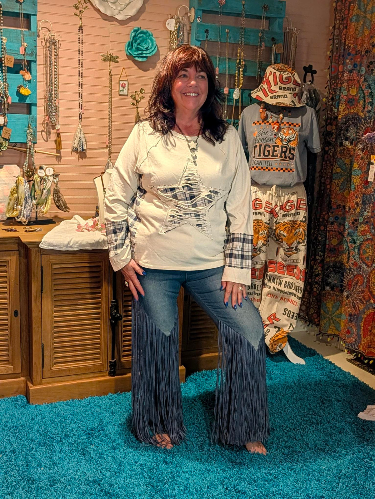 Fringe Denim Pants – Boho Rodeo Edition