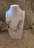Multicolor Beaded Tassel Layered Necklace