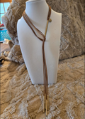 “Sable Bar” Leather Tassel Necklace