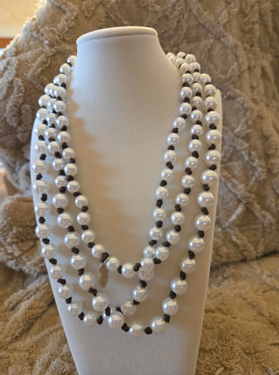 “Midnight Pearls” Multi‑Strand Necklace
