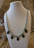 “Ocean Shadows” Carved Teardrop Necklace
