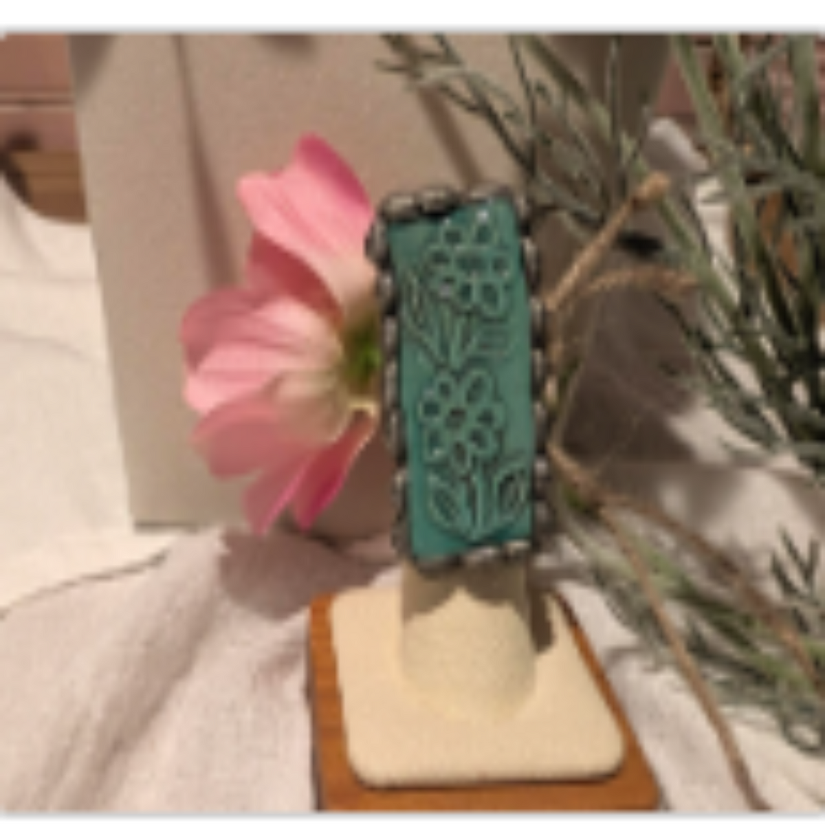Art by Amy Flower Pots: Turquoise / Double Flowers-Boho Boutique Accessories