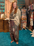 Jaded Gypsy Boho Patchwork Pants – Earth‑Tone Wide‑Leg Shabby‑Chic Bottoms | Boho Boutique Clothing