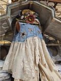 Rare Bird Denim Star Vest – Artisan Boho Cutout Layering Piece | Boho Boutique Clothing